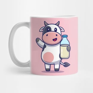 Cute Cow Holding Milk Mug